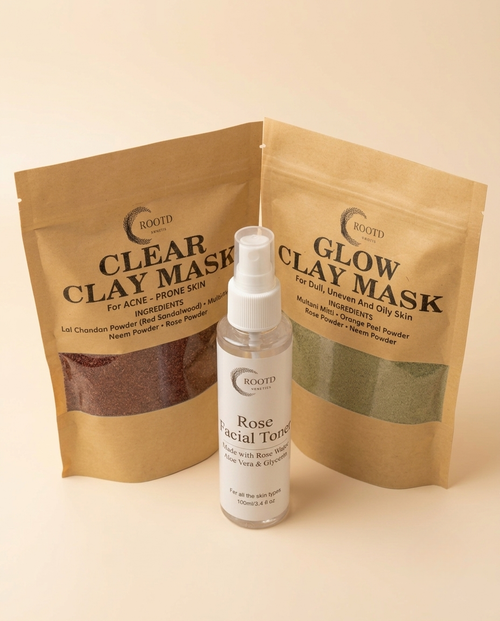 Complete Skincare Bundle – Clay Masks & Rose Facial Toner
