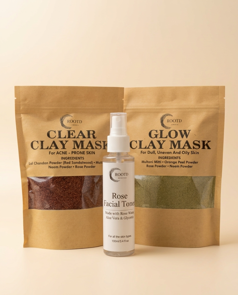 Complete Skincare Bundle – Clay Masks & Rose Facial Toner